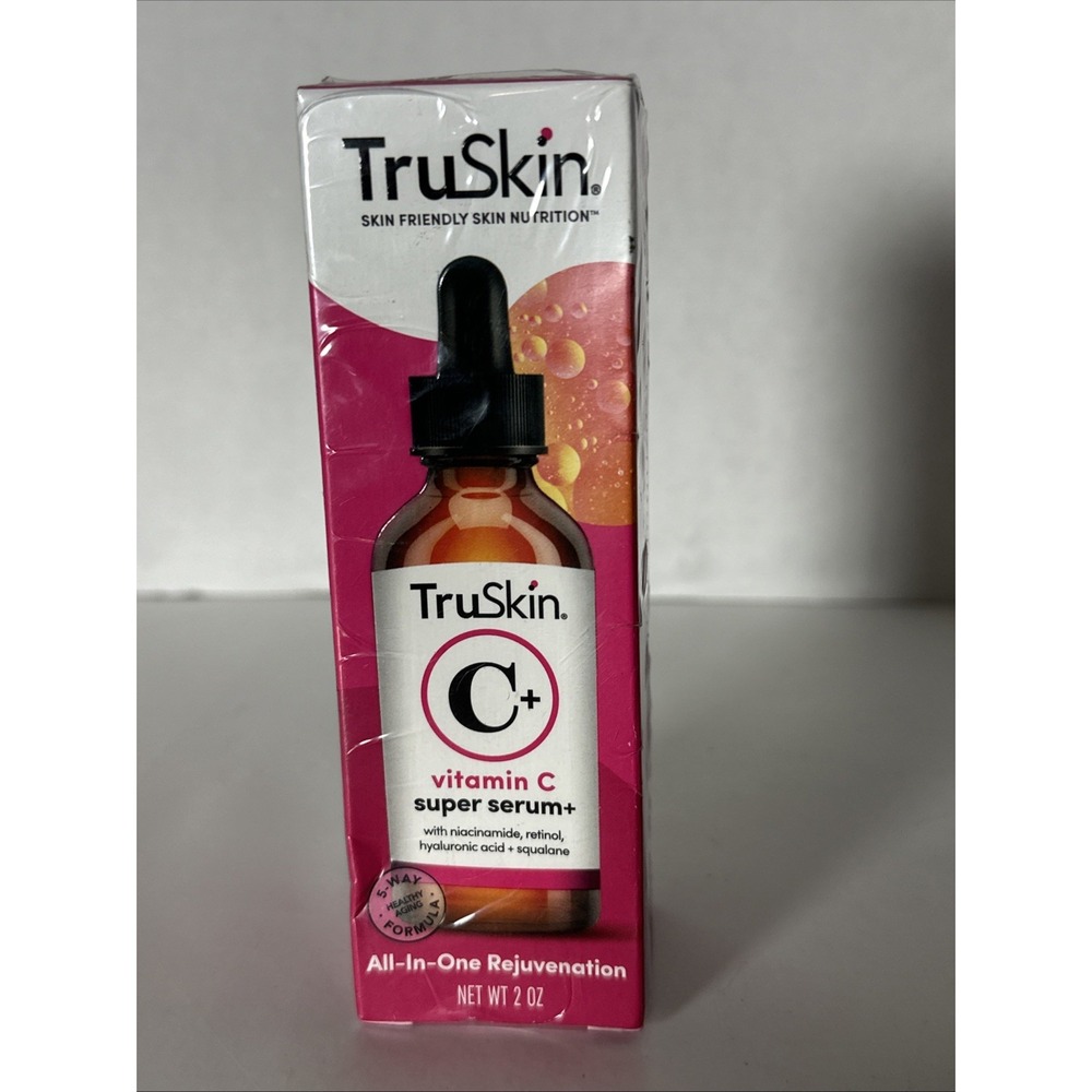 TruSkin Vitamin C+ Hydrating Face Serum Niacinamide Retinol 1 fl oz/30 mL 01/28